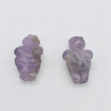Load image into Gallery viewer, 2 Hand Carved Amethyst Goddess of Willendorf Beads | 20x9x7mm | Purple - PremiumBead Alternate Image 9
