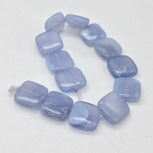 Load image into Gallery viewer, Blue Chalcedony Square Bead Strand | 16x16x5 | Blue | 26 Beads |