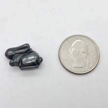 Load image into Gallery viewer, Hoppity 2 Hand Carved Hematite Bunny Rabbit Beads | 21x11.5x9mm | Graphite - PremiumBead Alternate Image 4