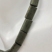 Load image into Gallery viewer, Shimmer Aztec Gold Pyrite Flat 12x7mm Tube Bead Strand 109545 - PremiumBead Alternate Image 3