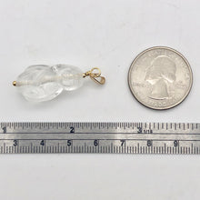 Load image into Gallery viewer, Hand Carved Quartz Female Laughing Buddha Pendant with 14k Gold Filled | 1 3/4" - PremiumBead Alternate Image 6