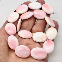 Load image into Gallery viewer, Conch Shell. Oval Half Strand | 25x18x6mm | Pink White | 8 Bead(s)