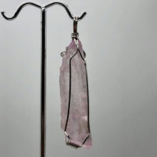 Load image into Gallery viewer, Kunzite Wire-Wrap Pink Crystal Pendant |2 5/8 inch long |