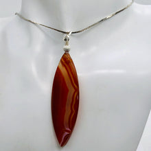 Load image into Gallery viewer, Sardonyx Sterling Silver Marquis Briolette Pendant | 2 3/4" Long | Red | 1 each|