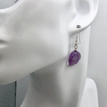Load image into Gallery viewer, Amethyst Sterling Silver Zuni Bear Drop/Dangle Earrings | 2 1/4" Long | Purple |