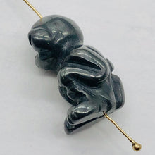 Load image into Gallery viewer, Swingin 2 Carved Hematite Monkey Beads | 20.5x12x11mm | Silver black