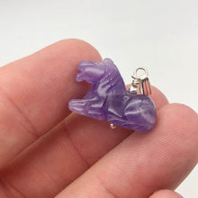 Load image into Gallery viewer, Adorable Pony Amethyst Horse & Sterling Silver Pendant | 1 1/8" Long | 509268AMS - PremiumBead Alternate Image 4