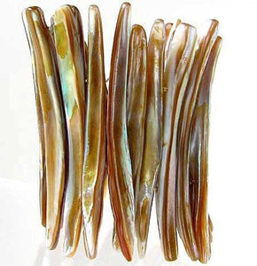 Sizzling Hot! Bronze Mussel Shell Plank Bracelet 006974 - PremiumBead Alternate Image 3