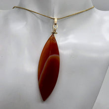 Load image into Gallery viewer, Sardonyx 14K Gold Filled Marquis Briolette Pendant | 2 3/4" Long | Red | 1 ea |