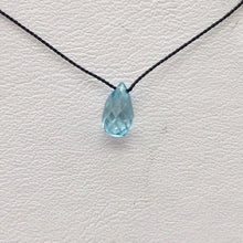 Load image into Gallery viewer, Pair (2) Rare Natural Blue Zircon Faceted 9x4.5-8.2x4mm Briolette Beads 5095C - PremiumBead Alternate Image 5