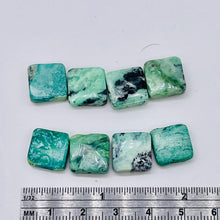 Load image into Gallery viewer, 4 Beads of Mojito Mint Green Turquoise Square Coin Beads 7412C