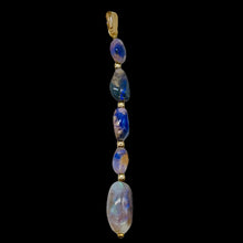 Load image into Gallery viewer, Opal 14K Gold Filled Drop | 2 1/4" Long | Blue Green Fire | 1 Pendant