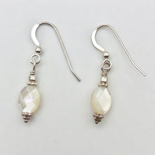 Load image into Gallery viewer, Faceted Mother of Pearl and Sterling Silver Earrings | 1 3/8" Long |