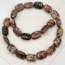 Load image into Gallery viewer, Wild 3 Leopard Skin Jasper Rectangle Beads 7364