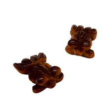 Load image into Gallery viewer, Wondrous 2 Carved Tiger Eye Gold Fish Beads