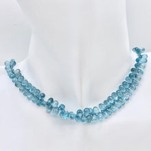 Load image into Gallery viewer, Rare Natural Blue Zircon Faceted 6x4mm Briolette 8.5 inch Bead Strand 10848 - PremiumBead Primary Image 1