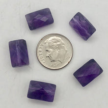 Load image into Gallery viewer, AAA Natural Amethyst Faceted Beads | 12x8x7mm | Purple | Rectangle | 2 Beads | - PremiumBead Alternate Image 8