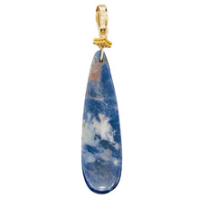 Load image into Gallery viewer, Sodalite 14K Gold Filled Teardrop | 3" Long | Blue/White | 1 Pendant |