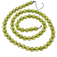 Load image into Gallery viewer, Amber Faceted Round Bead Strand | 6mm | Green | 68 Bead(s)