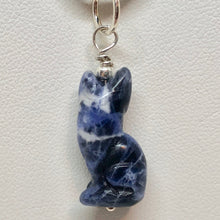 Load image into Gallery viewer, Adorable Blue Sodalite Cat & 925 Sterling Silver Pendant 509257SDS - PremiumBead Alternate Image 2