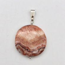 Load image into Gallery viewer, Red Zebra Jasper Disc and Sterling Silver Pendant | 29x5mm (Disc) | 1.75" Long - PremiumBead Alternate Image 7
