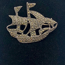 Load image into Gallery viewer, Clipper Sailing Ship Sterling Silver Lapel Brooch Pin | 25x28mm | 1 inch tall | - PremiumBead Alternate Image 2