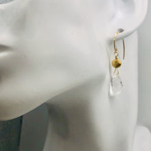 Load image into Gallery viewer, Facetted Quartz 14K Gold Filled Briolette Earrings | 1 1/2" Long | Clear | 1 |
