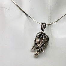 Load image into Gallery viewer, Hand Made Silver Filigree Bell Flower Pendant 5795