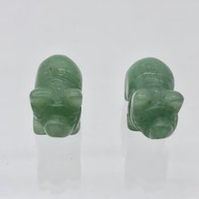 Load image into Gallery viewer, Oink 2 Carved Aventurine Pig Beads | 21x13x9.5mm | Green - PremiumBead Alternate Image 6