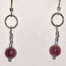 Load image into Gallery viewer, Pink Sapphire & Sterling Silver Earrings 310697 - PremiumBead Primary Image 1