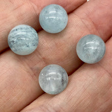 Load image into Gallery viewer, Natural Aquamarine Crystal Round Beads | 10mm | Blue | 4 Bead(s) |