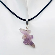 Load image into Gallery viewer, Carved Amethyst Alligator Sterling Silver Pendant | 1 1/4 inch long | Purple | - PremiumBead Alternate Image 6