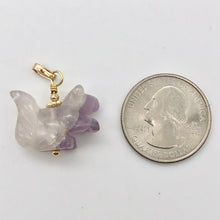 Load image into Gallery viewer, Amethyst Squirrel Pendant Necklace | Semi Precious Stone Jewelry | 14k Pendant - PremiumBead Alternate Image 6
