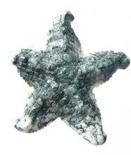 Load image into Gallery viewer, Tree Agate Hand Carved Starfish Pendant Bead | 61x57x11mm | White with Forst Green - PremiumBead Alternate Image 2
