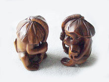Load image into Gallery viewer, Carved Rainforest Monkey Chimp Boxwood Ojime/Netsuke Bead - PremiumBead Alternate Image 4