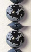 Load image into Gallery viewer, 1 Etched Dragon Phoenix Sardonyx 20mm Bead 10277 | 20mm | Black and White - PremiumBead Alternate Image 3