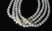 Load image into Gallery viewer, Premium 6.5 x 7mm Cream White FW Pearl Strand 101304 - PremiumBead Primary Image 1