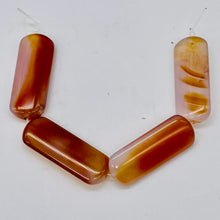 Load image into Gallery viewer, Red Orange Sardonyx 41x16mm Pendant Bead 6.5" Strand 9589BHS