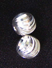 Load image into Gallery viewer, 2 Shimmering 8mm Laser Cut Sterling Silver Beads 8597 - PremiumBead Primary Image 1