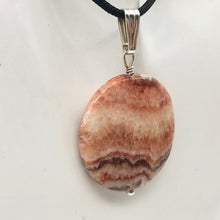 Load image into Gallery viewer, Red Zebra Jasper Disc and Sterling Silver Pendant | 29x5mm (Disc) | 1.75" Long - PremiumBead Alternate Image 2