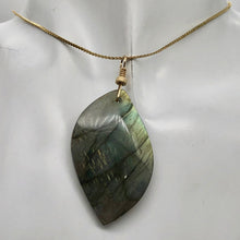 Load image into Gallery viewer, Labradorite 14K Gold Filled Drop Pendant | 1 3/8" Long | Blue Green |