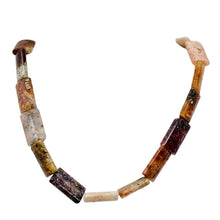 Load image into Gallery viewer, Natural Patterned Peach Chalcedony Bead Strand 109327
