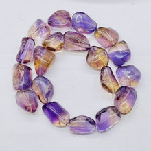 Load image into Gallery viewer, Ametrine Nugget Large Bead Strand | 25x18x14 to 21x15x12 | Purple/Gold| 19 Beads