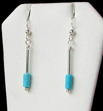 Load image into Gallery viewer, Natural Sky Blue Turquoise & 925 Sterling Silver Earrings 6371E - PremiumBead Alternate Image 3