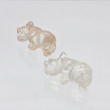 Load image into Gallery viewer, 2 Quartz Hand Carved Rhinoceros Beads, 21x13x10mm, Clear 009275QZ | 21x13x10mm | Clear - PremiumBead Alternate Image 5
