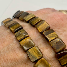 Load image into Gallery viewer, Wildly Exotic Tigereye Square Coin Bead 16 inch Strand for Jewelry Making - PremiumBead Alternate Image 3