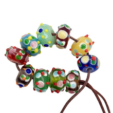 Load image into Gallery viewer, Hand Made Glass Lampwork Beads! | 12x8mm | Multi-hue | Roundel | 10 beads |