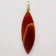 Load image into Gallery viewer, Sardonyx 14K Gold Filled Marquis Briolette Pendant | 2 3/4" Long | Red | 1 ea |