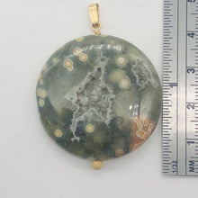 Load image into Gallery viewer, Ocean Jasper with Druzy Pocket 14K Gold Filled Pendant | 1 3/4" Long | Green |