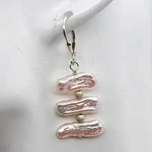 Load image into Gallery viewer, Blushing Pink Pearls with Solid Sterling Silver Disco Balls Earrings | 1 5/8" | - PremiumBead Alternate Image 3